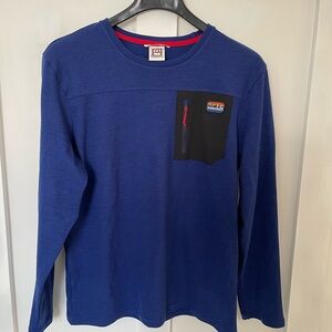 Avalanche Fleece Soft shirt zip up pocket warm Blue Mens Large NWOT